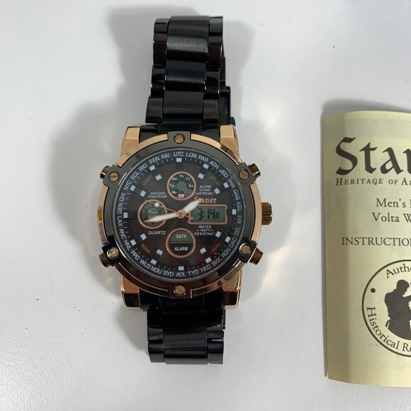 Lot Of 3 Watches: Bill Blass, Stauer & Dakota Watch Co. S/S  Box/Manual UNTESTED - Picture 8 of 14